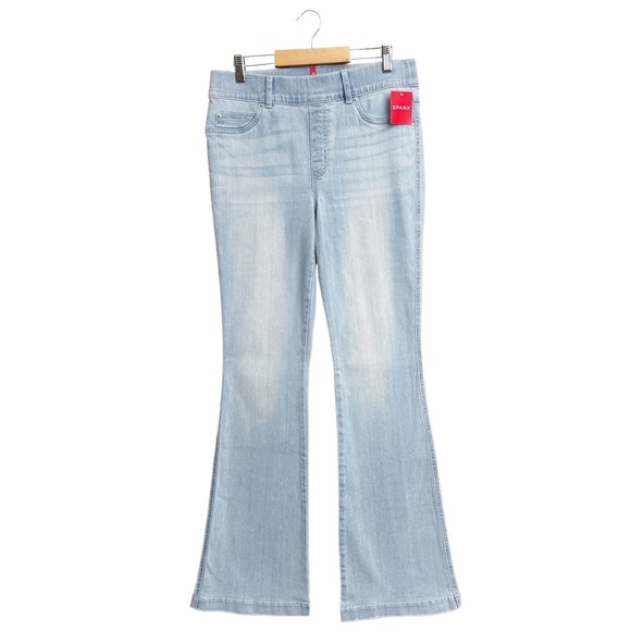 NWT Spanx Flare Leg Jeans Retro Light Wash - Picture 2 of 7